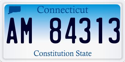 CT license plate AM84313