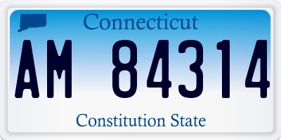 CT license plate AM84314