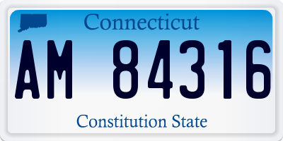 CT license plate AM84316