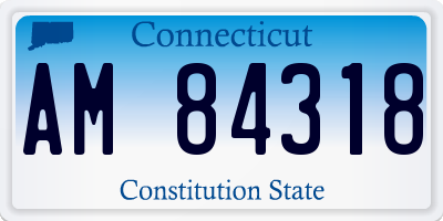 CT license plate AM84318