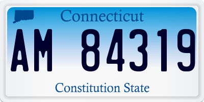 CT license plate AM84319