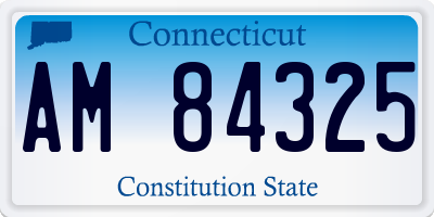 CT license plate AM84325