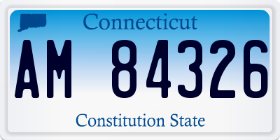 CT license plate AM84326