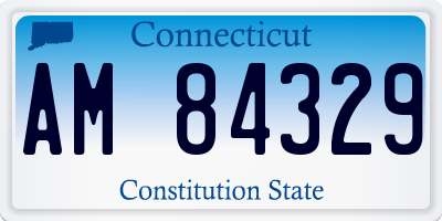 CT license plate AM84329