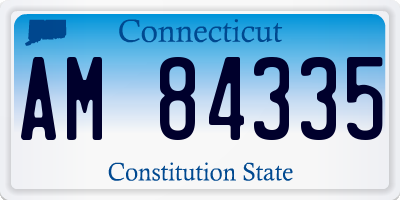 CT license plate AM84335