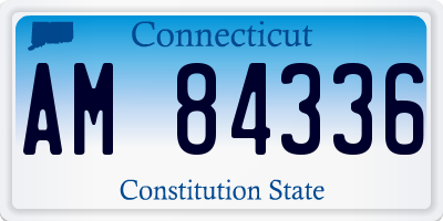 CT license plate AM84336
