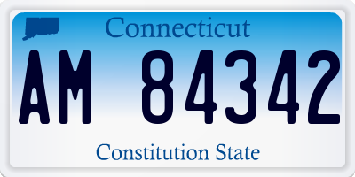 CT license plate AM84342