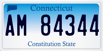 CT license plate AM84344