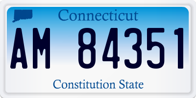 CT license plate AM84351
