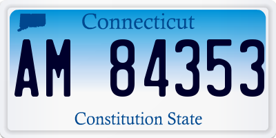 CT license plate AM84353