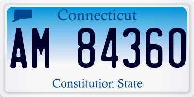 CT license plate AM84360