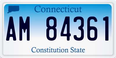 CT license plate AM84361