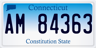 CT license plate AM84363