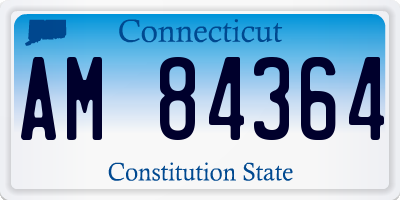 CT license plate AM84364