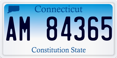 CT license plate AM84365