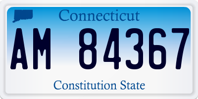 CT license plate AM84367