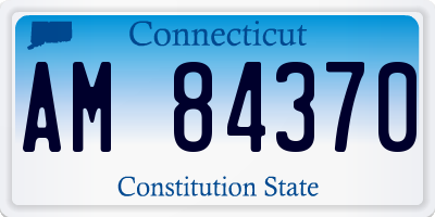 CT license plate AM84370