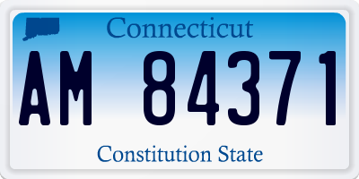 CT license plate AM84371