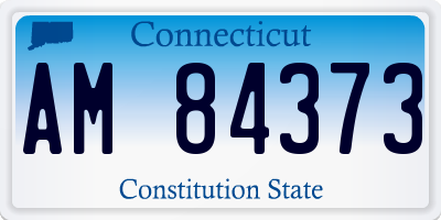CT license plate AM84373