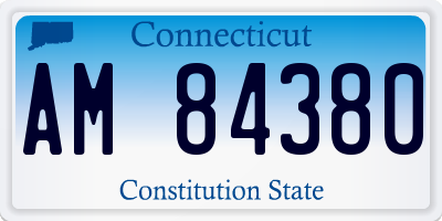 CT license plate AM84380