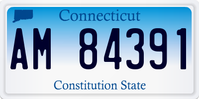 CT license plate AM84391