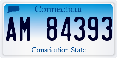 CT license plate AM84393