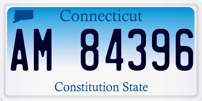 CT license plate AM84396