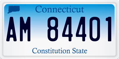 CT license plate AM84401