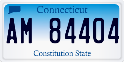 CT license plate AM84404