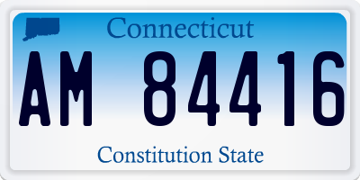 CT license plate AM84416