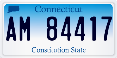 CT license plate AM84417