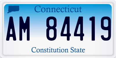 CT license plate AM84419