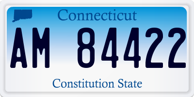 CT license plate AM84422