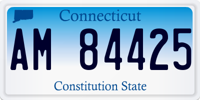CT license plate AM84425