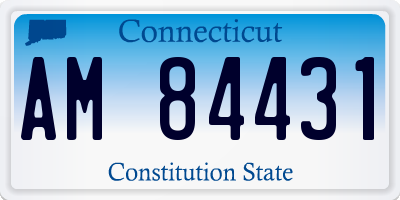 CT license plate AM84431