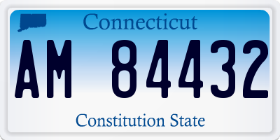 CT license plate AM84432