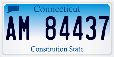 CT license plate AM84437
