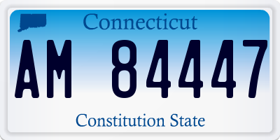 CT license plate AM84447