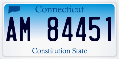CT license plate AM84451