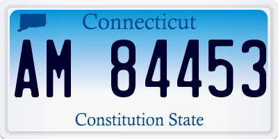 CT license plate AM84453