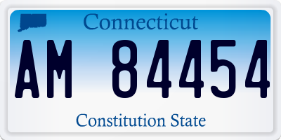 CT license plate AM84454
