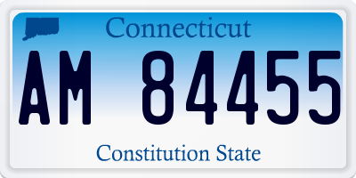 CT license plate AM84455