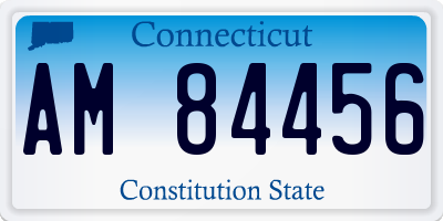 CT license plate AM84456