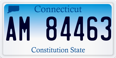 CT license plate AM84463