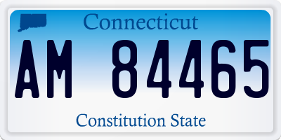 CT license plate AM84465