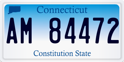 CT license plate AM84472