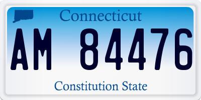 CT license plate AM84476