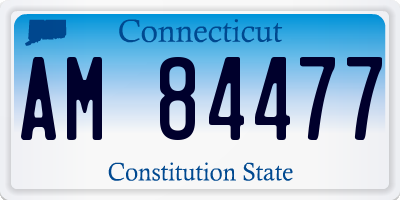 CT license plate AM84477