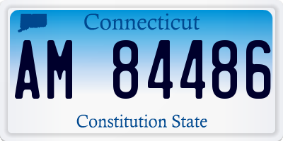 CT license plate AM84486