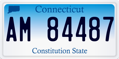 CT license plate AM84487